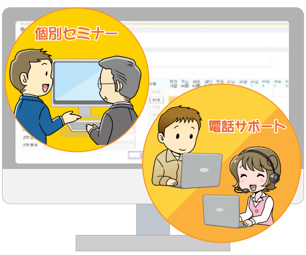 個別セミナー、電話サポート